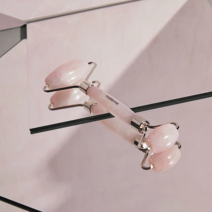 Pink quartz Face DuoRoller