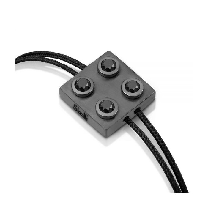 Bracelet Pure Icon 4 plots Or 750 & diamants noirs