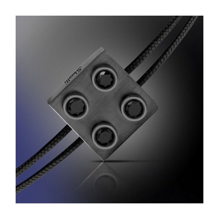 Bracelet Pure Icon 4 plots Or 750 & diamants noirs