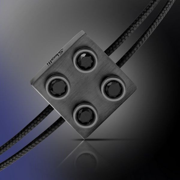 Bracelet Pure Icon 4 plots Or 750 & diamants noirs Bracelet Pure Icon 4 plots Or 750 & diamants noirs