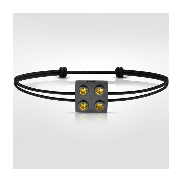 Bracelet Pure Icon 4 plots Or 750 & saphirs jaune