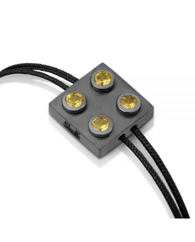 Bracelet Pure Icon 4 plots Or 750 & saphirs jaune