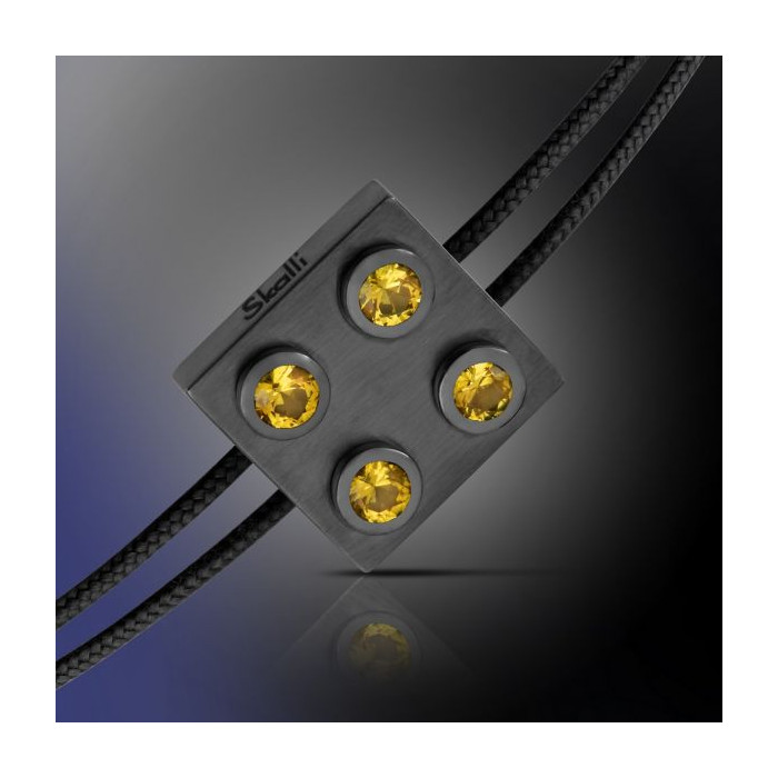 Bracelet Pure Icon 4 plots Or 750 & saphirs jaune