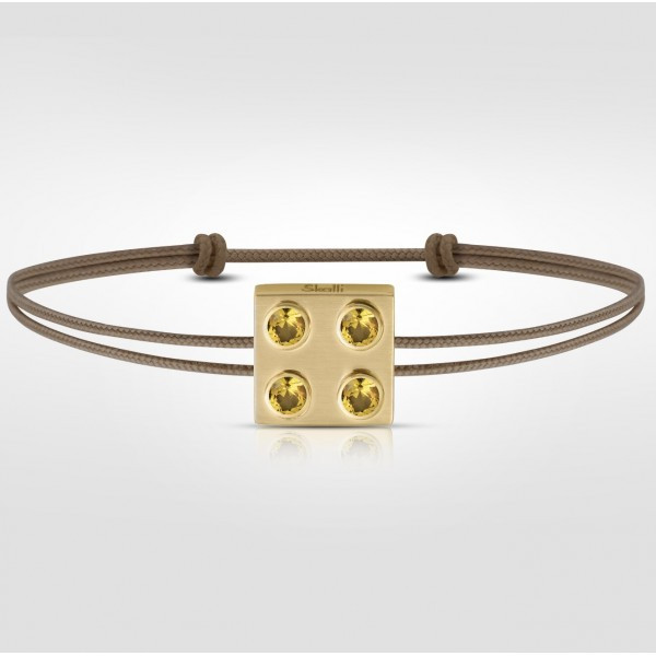 Bracelet Pure Icon 4 Plots Or jaune et saphirs jaunes Bracelet Pure Icon 4 Plots Or jaune et saphirs jaunes