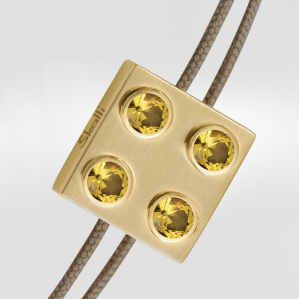 Bracelet Pure Icon 4 Plots Or jaune et saphirs jaunes Bracelet Pure Icon 4 Plots Or jaune et saphirs jaunes
