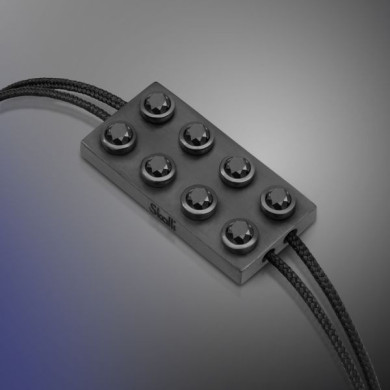 Bracelet Pure Icon 8 plots Or 18cts & diamants noirs Bracelet Pure Icon 8 plots Or 18cts & diamants noirs
