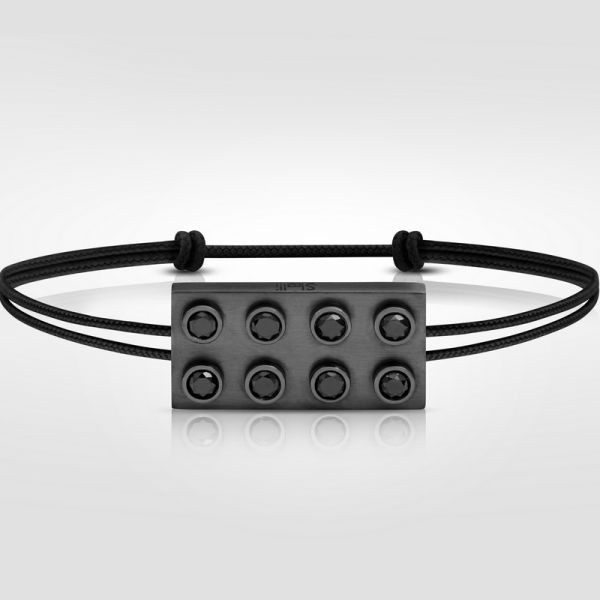 Bracelet Pure Icon 8 plots Or 18cts & diamants noirs Bracelet Pure Icon 8 plots Or 18cts & diamants noirs
