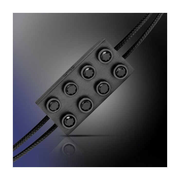 Bracelet Pure Icon 8 plots Or 18cts & diamants noirs