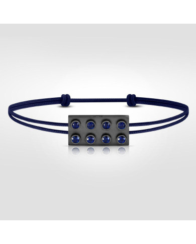 Bracelet Pure Icon 8 plots Or 18cts & saphirs bleus