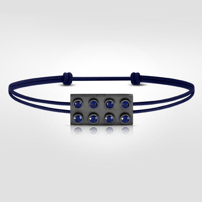 Bracelet Pure Icon 8 plots Or 18cts & saphirs bleus