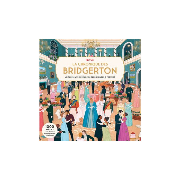 La chronique des Bridgerton : puzzle avec plus de 30 personnages à trouver (1000 pièces) La chronique des Bridgerton : puzzle avec plus de 30 personnages à trouver (1000 pièces)