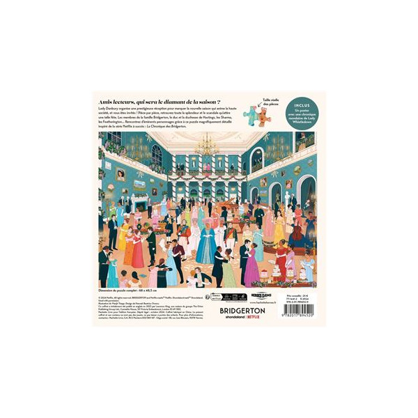 La chronique des Bridgerton : puzzle avec plus de 30 personnages à trouver (1000 pièces) La chronique des Bridgerton : puzzle avec plus de 30 personnages à trouver (1000 pièces)