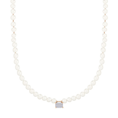 Mini midnight pearl & diamond necklace Mini midnight pearl & diamond necklace