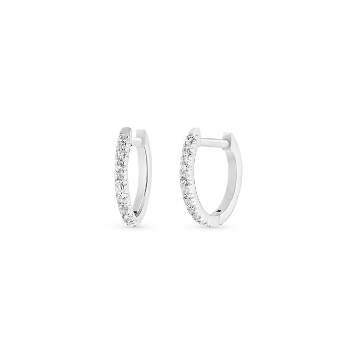 Be mine white diamond hoops