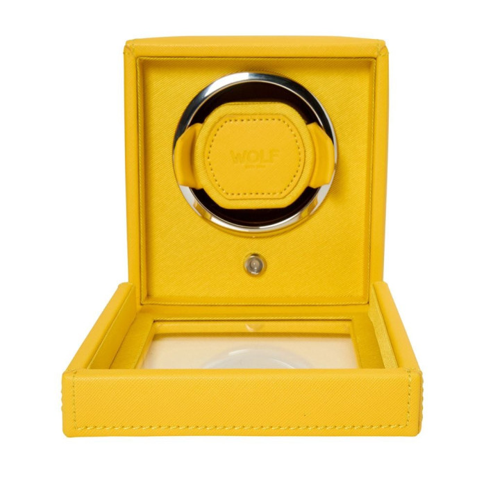 Remontoir de montre Cub jaune en cuir vegan - Wolf 1834 Remontoir de montre Cub jaune en cuir vegan - Wolf 1834