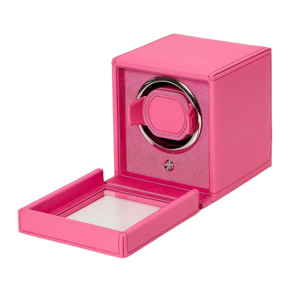 Remontoir de montre Cub rose en cuir vegan - Wolf 1834 Remontoir de montre Cub rose en cuir vegan - Wolf 1834