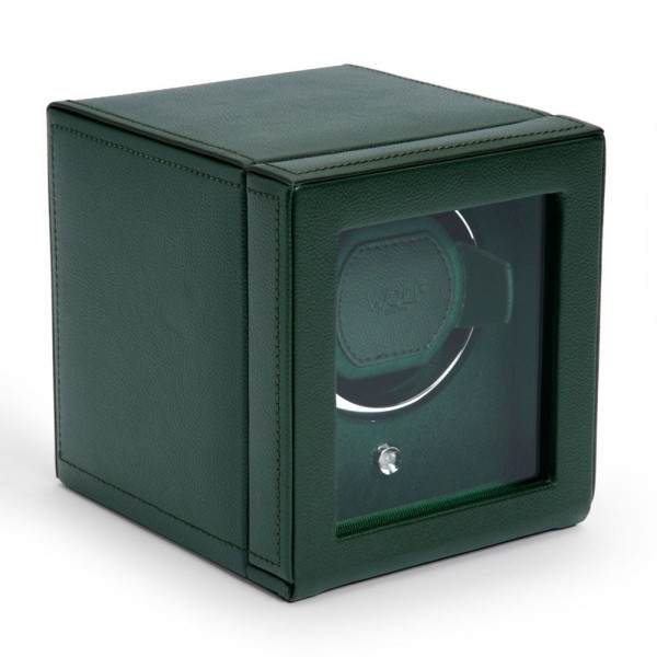 Remontoir de montre Cub vert anglais en cuir vegan - Wolf 1834 Remontoir de montre Cub vert anglais en cuir vegan - Wolf 1834
