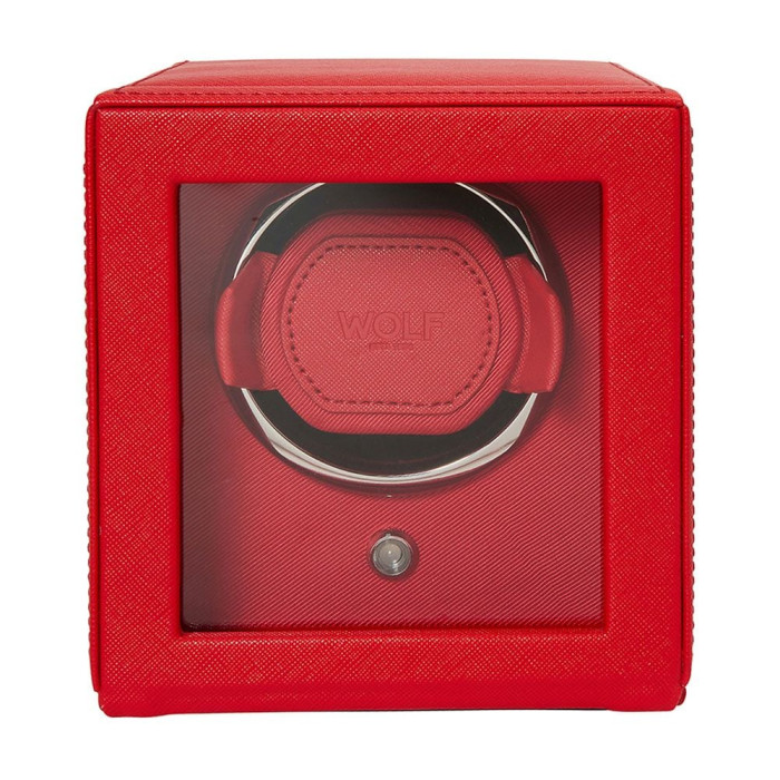 Cub Single Watch Winder Red with Cover Cub Single Watch Winder Red with Cover