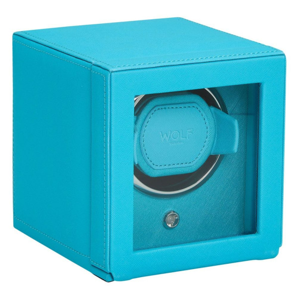 Remontoir de montre Cub turquoise en cuir vegan - Wolf 1834 Remontoir de montre Cub turquoise en cuir vegan - Wolf 1834