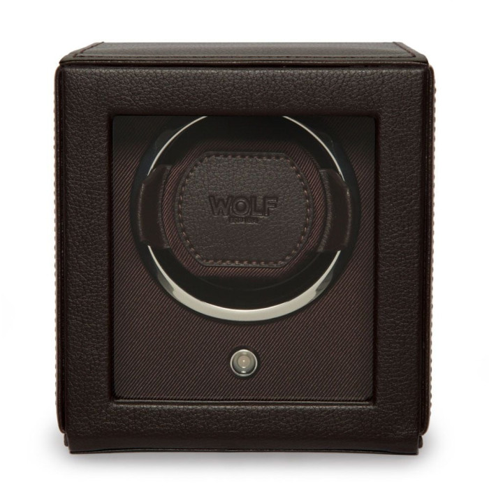Cub Single Watch Winder brown with Cover Cub Single Watch Winder brown with Cover