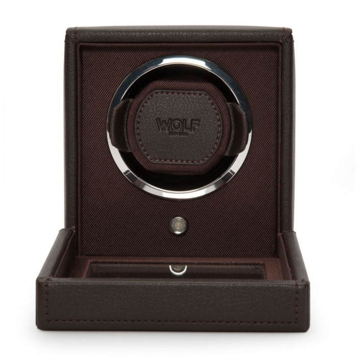 Cub Single Watch Winder brown with Cover Cub Single Watch Winder brown with Cover