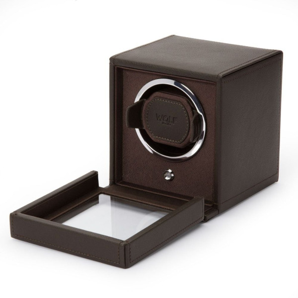 Remontoir de montre Cub marron en cuir vegan - Wolf 1834 Remontoir de montre Cub marron en cuir vegan - Wolf 1834
