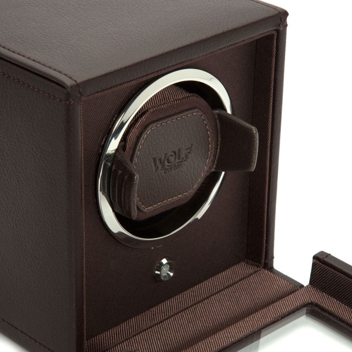 Cub Single Watch Winder brown with Cover Cub Single Watch Winder brown with Cover