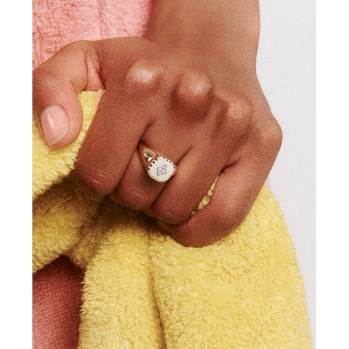 Bague pierrot blanc - taille 54