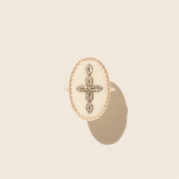 Bague bowie n°3 blanc diamant - taille 54 Bague bowie n°3 blanc diamant - taille 54