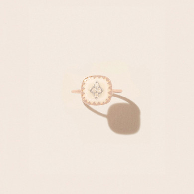 Bague pierrot blanc - taille 54 Bague pierrot blanc - taille 54