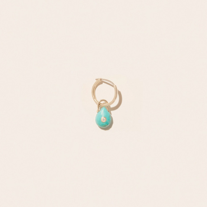 Boucle d'oreille orso turquoise Boucle d'oreille orso turquoise