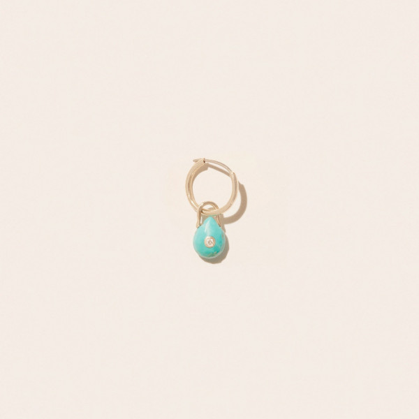 Boucle d'oreille orso turquoise Boucle d'oreille orso turquoise