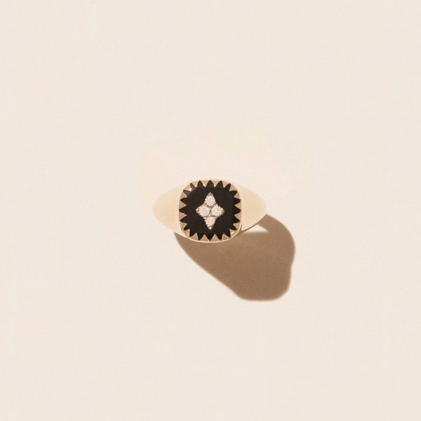 Bague pierrot noir - taille 54 Bague pierrot noir - taille 54