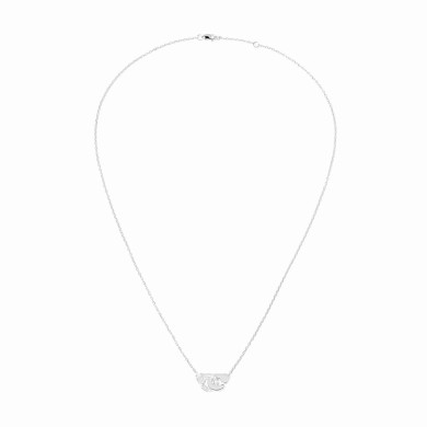 Collier Menottes dinh van R8 - or blanc et diamants