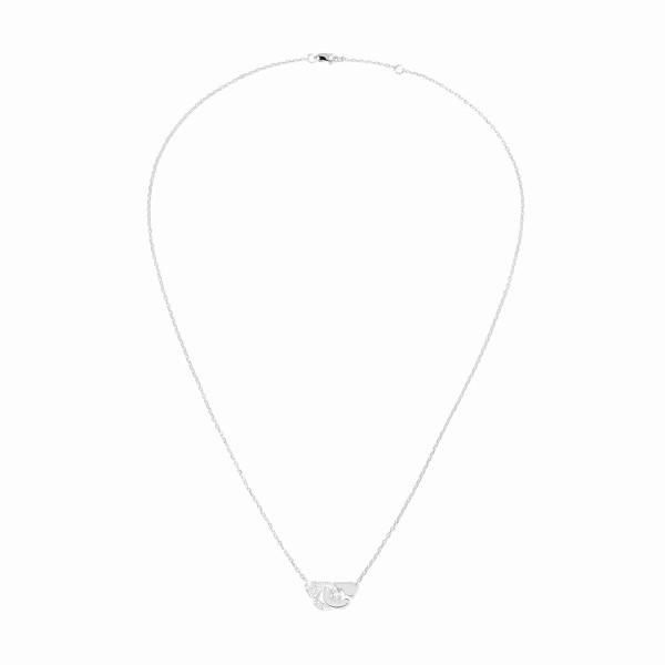 Collier Menottes dinh van R8 - or blanc et diamants