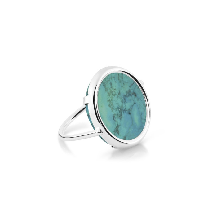 Fallen sky white gold disc ring