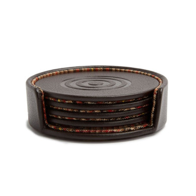 WM Brown Set of 4 Coasters with Case WM Brown Set of 4 Coasters with Case