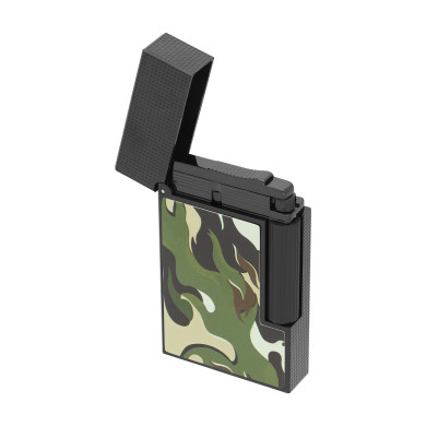 Ligne 2 Briquet Guilloché sous laque Camo Ligne 2 Briquet Guilloché sous laque Camo