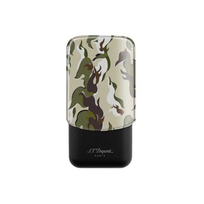 3 cigar case Leather case Camo