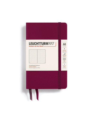 Carnet A6 rigide pocket pointillé violine