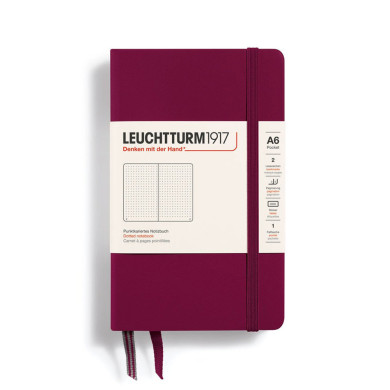 Carnet A6 rigide pocket pointillé violine