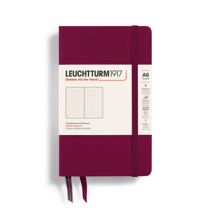 Carnet A6 rigide pocket pointillé violine