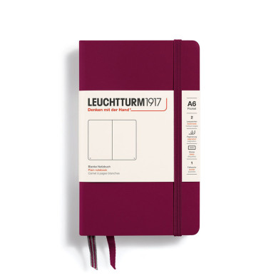 Carnet A6 rigide pocket blanc violine