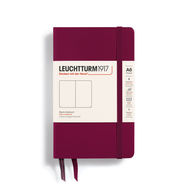 Carnet A6 rigide pocket blanc violine Carnet A6 rigide pocket blanc violine