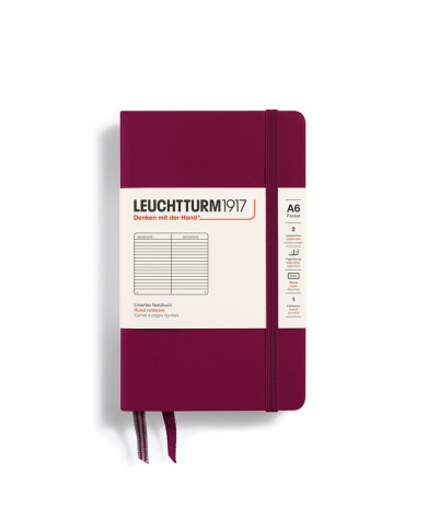 Carnet A6 rigide pocket ligné violine