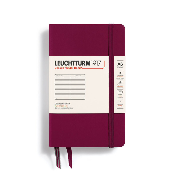 Carnet A6 rigide pocket ligné violine