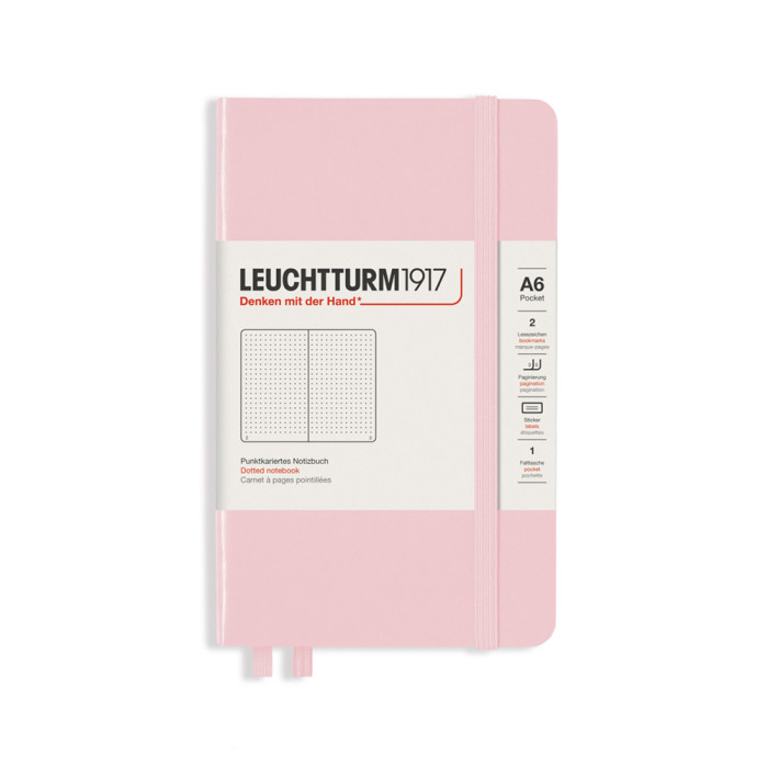 Carnet A6 rigide pocket pointillé powder