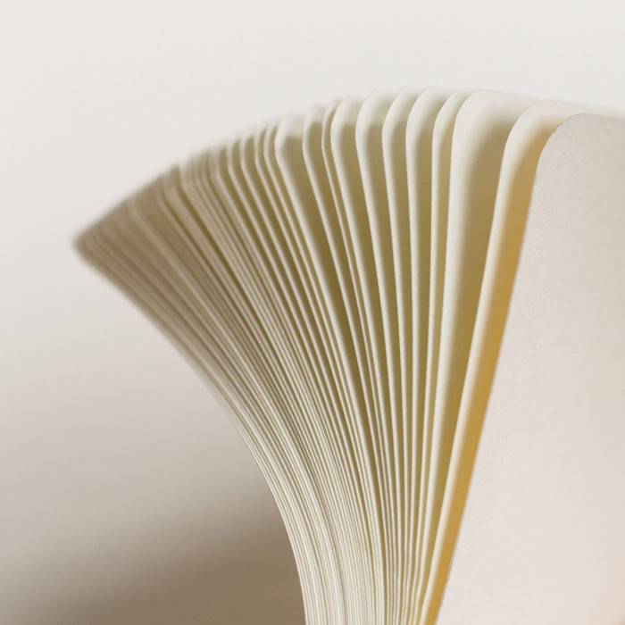 Carnet A6 rigide pocket blanc sauge