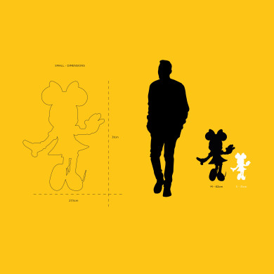 Minnie Welcome chromé or - 30 cm Minnie Welcome chromé or - 30 cm