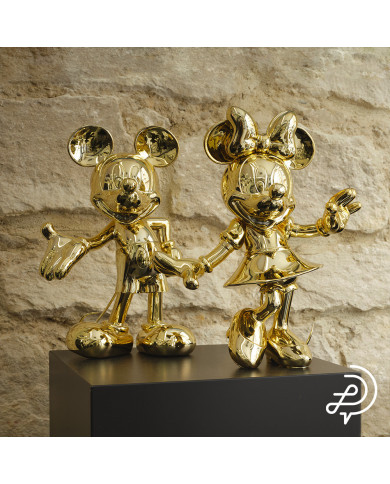 Minnie Welcome chromé or - 30 cm